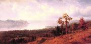 Albert Bierstadt View of the Hudson Looking Across the Tappan Zee-Towards Hook Mountain Norge oil painting reproduction
